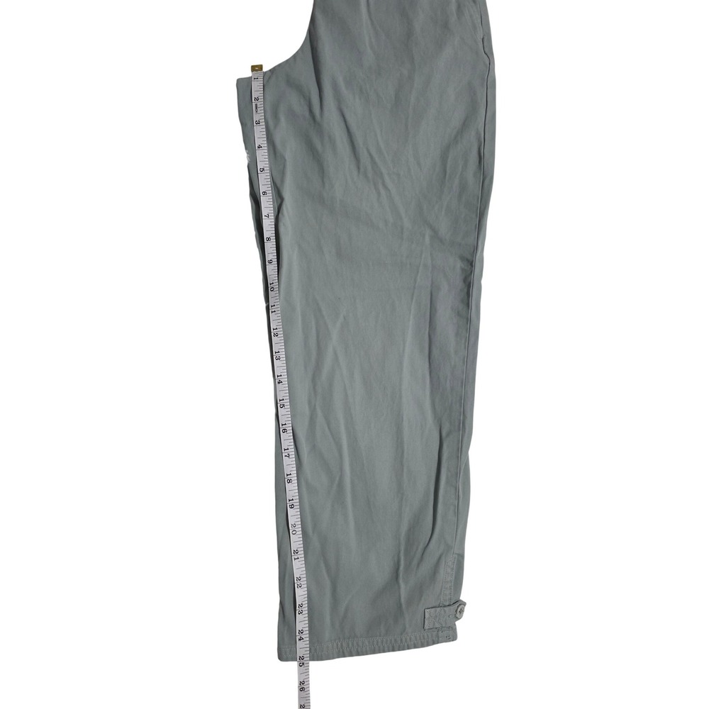 Talbots Womens Sage Green Cotton Chino Straight Leg Capri Button Hem Size 6 - Picture 5 of 6